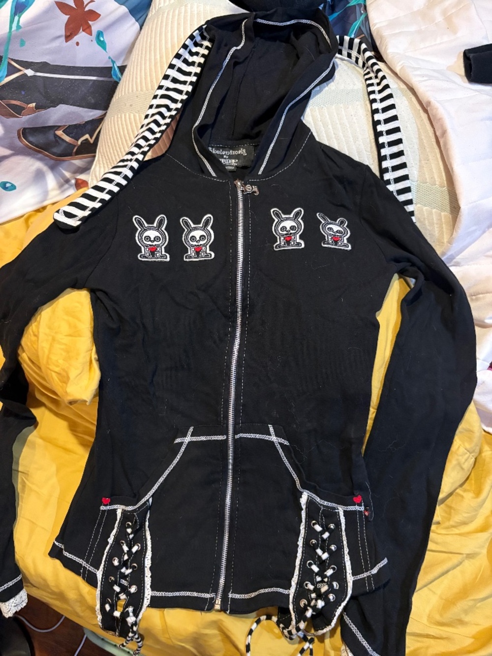Tripp NYC Skelanimals Jack the Rabbit Hoodie